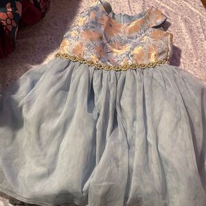 Elegant Kids Dress with Floral Accents